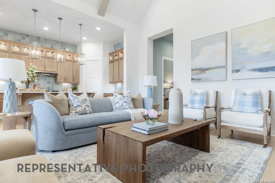 Furnished interior view inside a new home in The Ranches at Creekside, Boerne (Image 33).