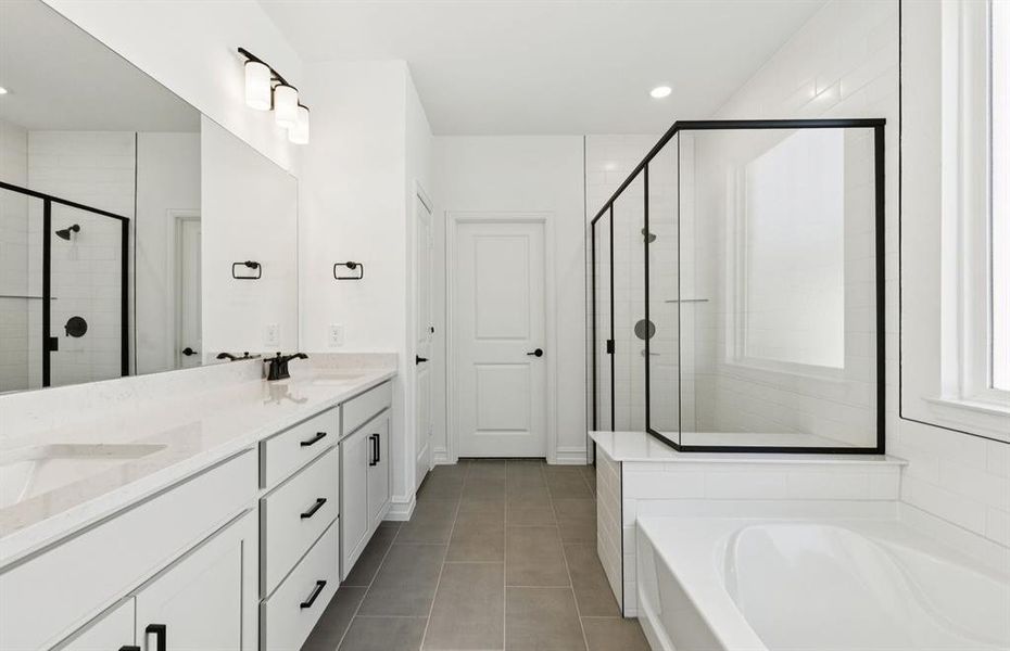 Owner's private bath with double vanity Owner's private bath with double vanity