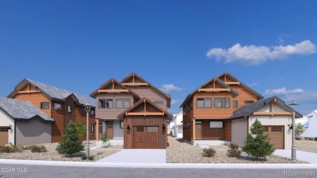 Front exterior of a new home in , Granby, CO, highlighting curb appeal (Image 4). Front exterior of a new home in , Granby, CO, highlighting curb appeal (Image 4).