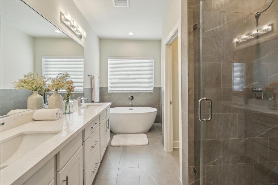 Furnished interior view inside a new home in Kolbe Square, Houston (Image 5). Furnished interior view inside a new home in Kolbe Square, Houston (Image 5).