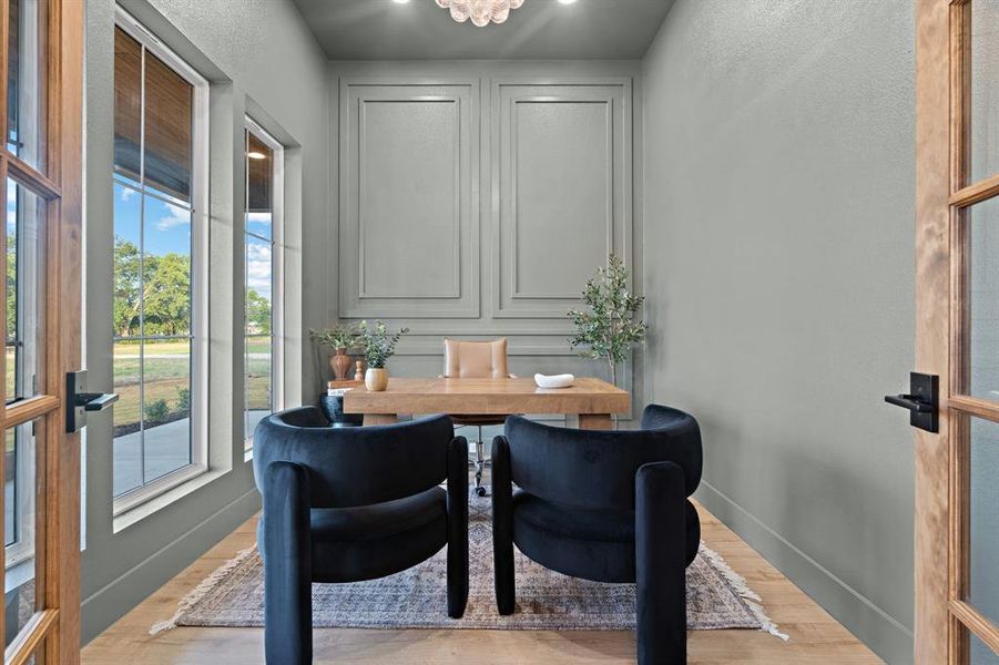 Furnished interior view inside a new home in , Krum (Image 10).