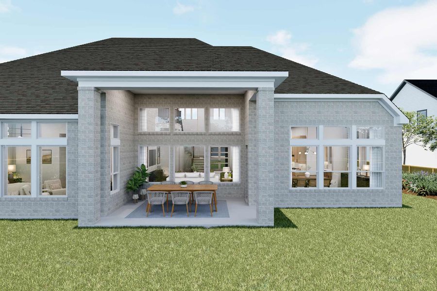 Representative exterior details of a home built from the The Braywood by David Weekley Homes in Northshore at Lakewood Village - Estate Series, Lakewood Village (Image 3). Representative exterior details of a home built from the The Braywood by David Weekley Homes in Northshore at Lakewood Village - Estate Series, Lakewood Village (Image 3).