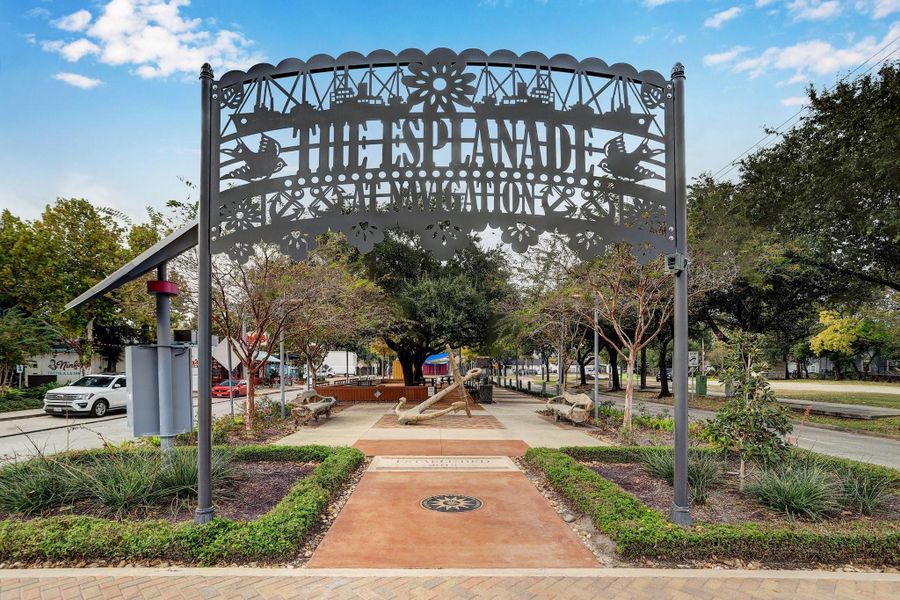 The Esplanade at Navigation which serves as the heart of Houston’s East End, featuring local restaurants, weekend markets, and cultural festivals.