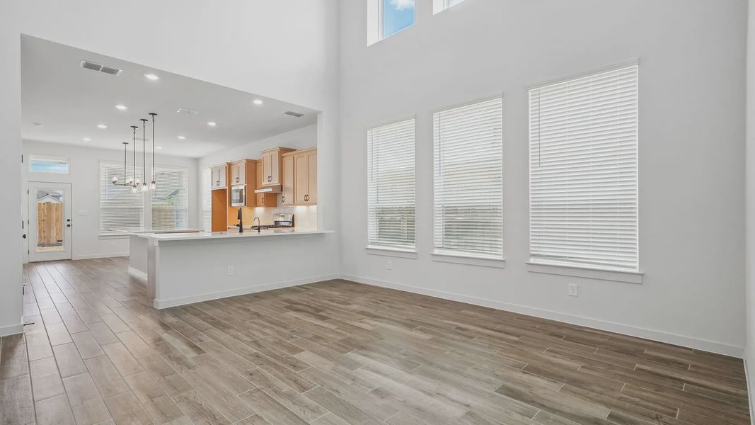 Representative unfurnished interior of a home built from the Portofino by Chesmar Homes in Legacy at Lake Dunlap, New Braunfels (Image 10).