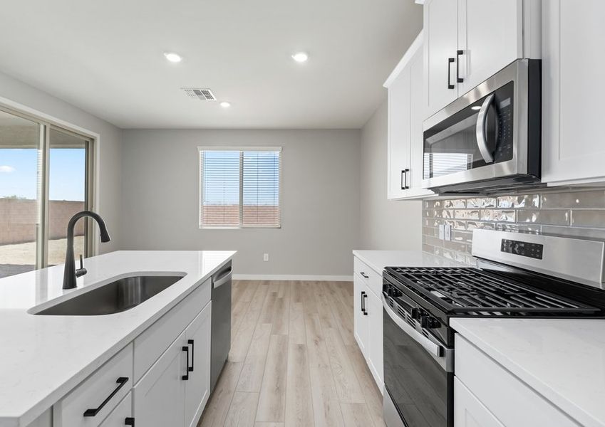 Each kitchen comes with stainless steel, upgraded appliances.