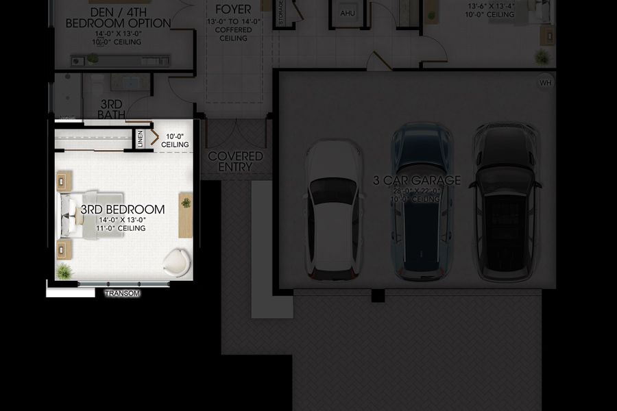 2D floor plan layout for the Jade by GL Homes in Valencia Del Mar, Boynton Beach, FL (Image 23).