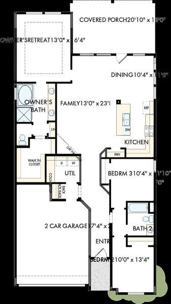 2D floor plan layout of this home in Pomona - Reserve Collection, Manvel, TX (Image 2). 2D floor plan layout of this home in Pomona - Reserve Collection, Manvel, TX (Image 2).
