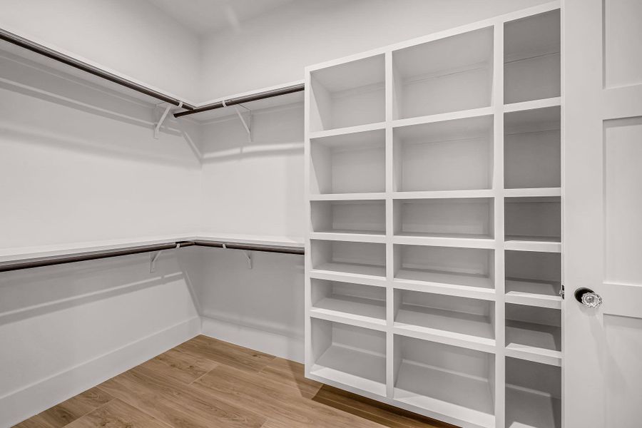 Spacious closet featuring wood finished floors