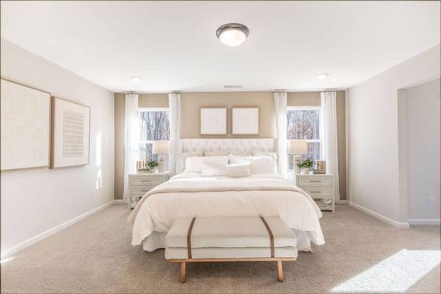 Representative furnished interior of a home built from the Lenox by True Homes in Whispering Hills, Locust (Image 10).