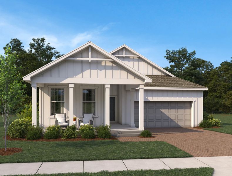 Furnished interior in a model home at Ardisia Park Traditional in New Smyrna Beach (Image 6).