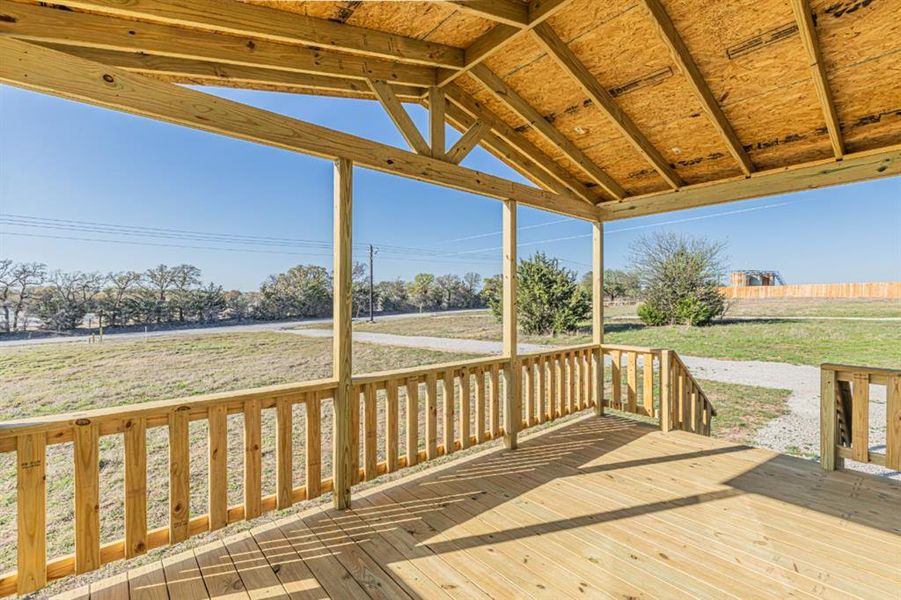 Exterior details and patio area of a home in , Sunset (Image 25).
