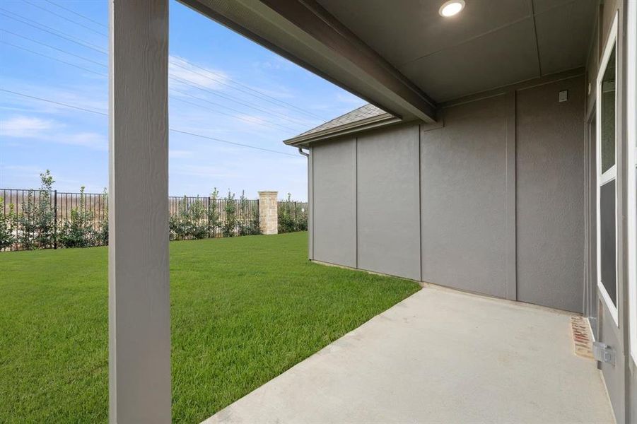 Exterior details and patio area of a home in Solterra, Mesquite (Image 3). Exterior details and patio area of a home in Solterra, Mesquite (Image 3).