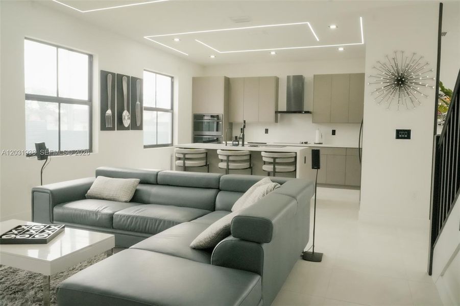 Furnished interior view inside a new home in , Miami (Image 25). Furnished interior view inside a new home in , Miami (Image 25).