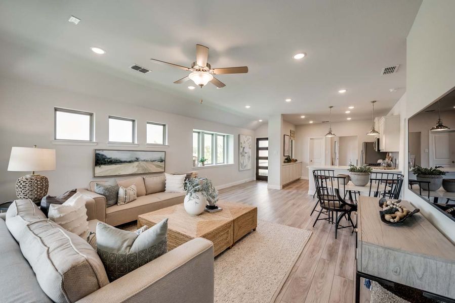 Representative furnished interior of a home built from the Melrose by Pacesetter Homes in Elevon, Lavon (Image 8).