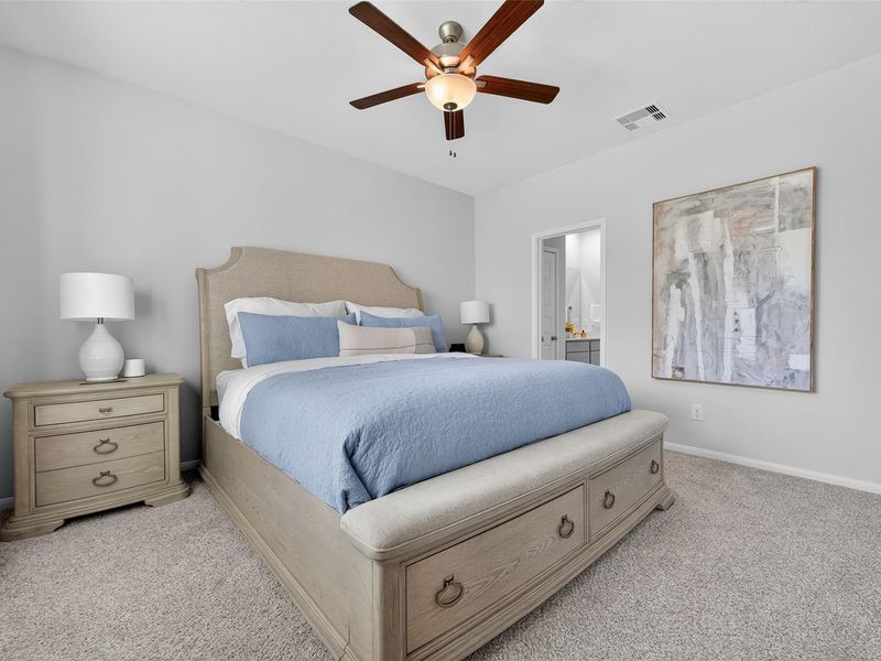 Furnished interior view inside a new home in Lakes at Black Oak, Magnolia (Image 18). Furnished interior view inside a new home in Lakes at Black Oak, Magnolia (Image 18).