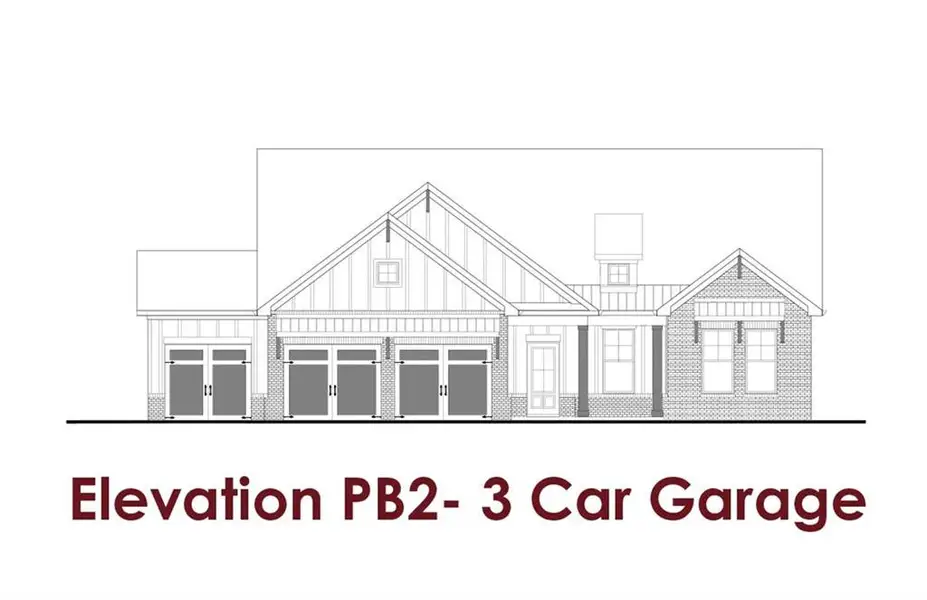 Exterior rendering of this home design in Mallard’s Landing, Jefferson, GA (Image 3).