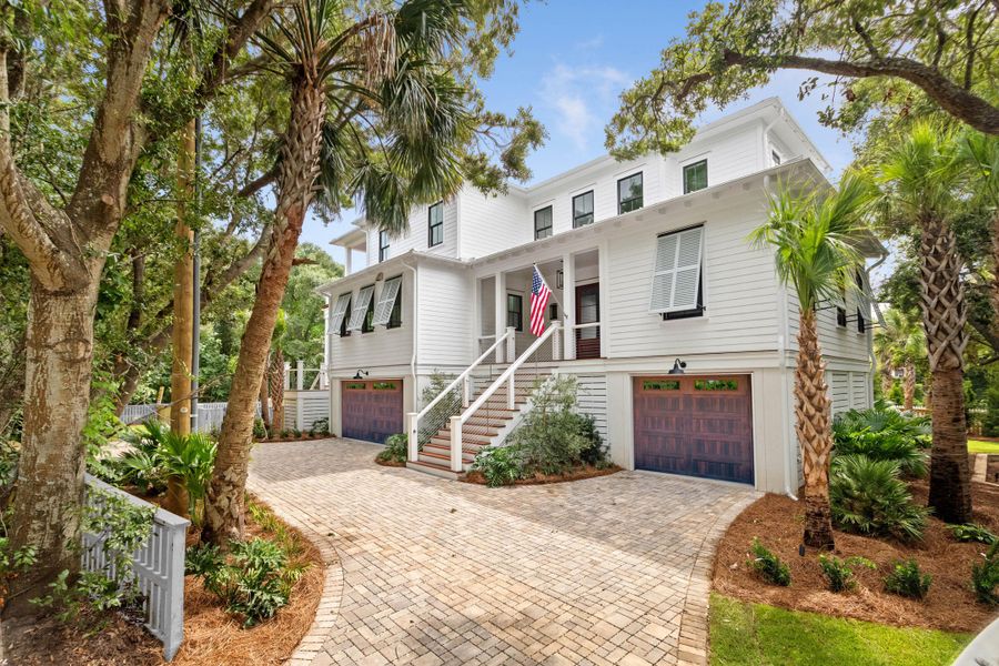 Front exterior of a new home in , Sullivan's Island, SC, highlighting curb appeal (Image 1). Front exterior of a new home in , Sullivan's Island, SC, highlighting curb appeal (Image 1).