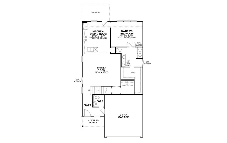 2D floor plan layout of this home in Meadow Park, Denton, TX (Image 2). 2D floor plan layout of this home in Meadow Park, Denton, TX (Image 2).