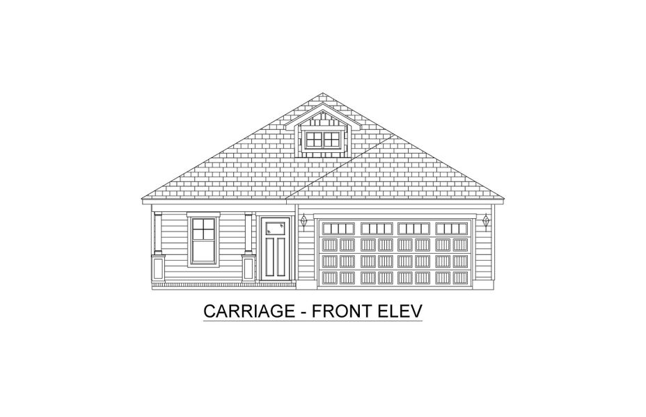 Carriage Elevation - Seagrass