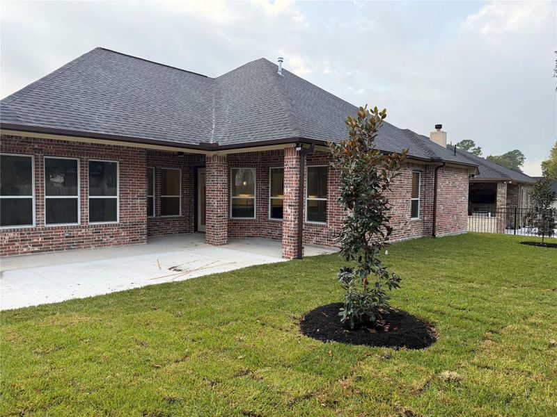 Exterior details and patio area of a home in , Montgomery (Image 2). Exterior details and patio area of a home in , Montgomery (Image 2).