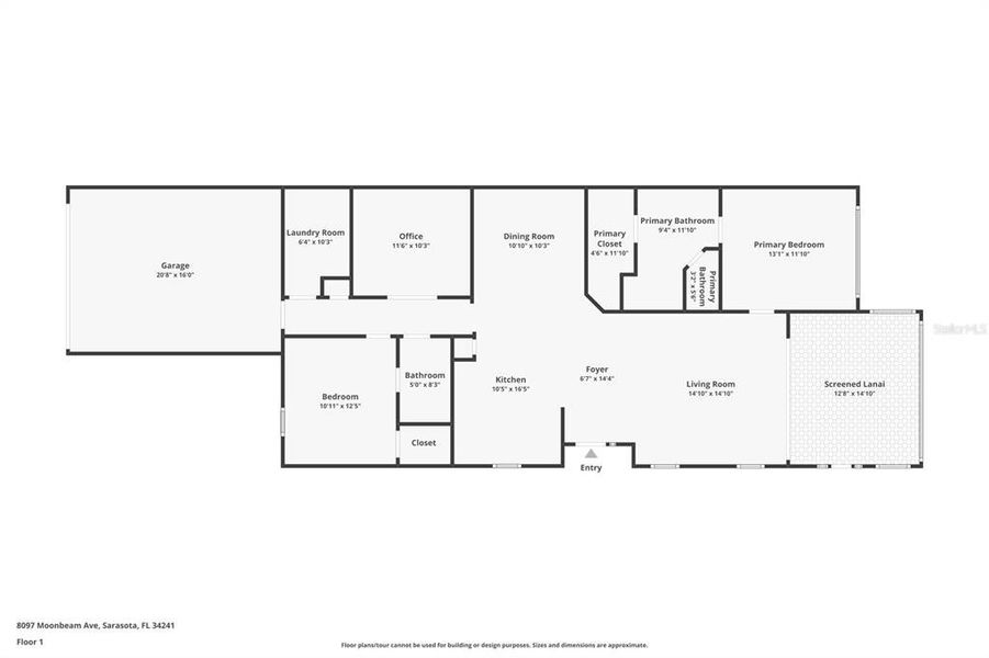 2D floor plan layout of this home in , Sarasota, FL (Image 5).