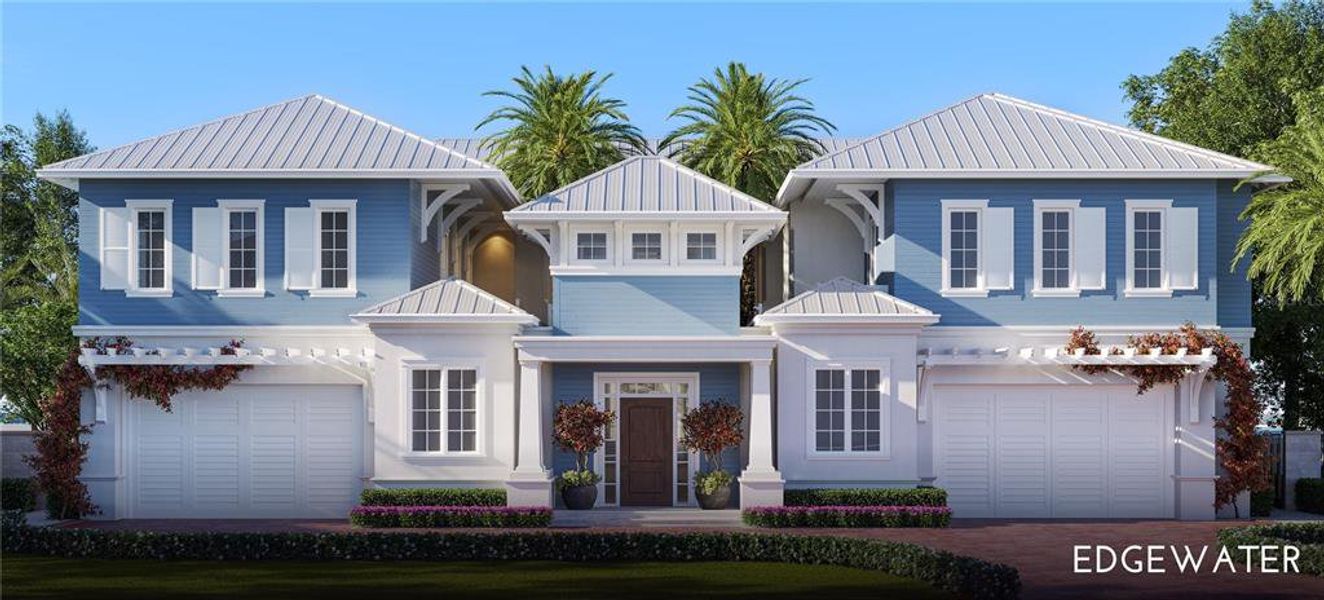 Front exterior of a new home in , Belleair Shore, FL, highlighting curb appeal (Image 12). Front exterior of a new home in , Belleair Shore, FL, highlighting curb appeal (Image 12).