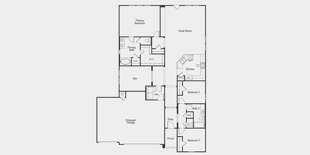 2D floor plan layout for the 2004 by KB Home in Watermill-Hallmark Collection, Uhland, TX (Image 3).