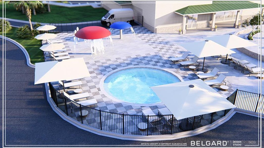 Community pool featuring a patio and a jacuzzi
