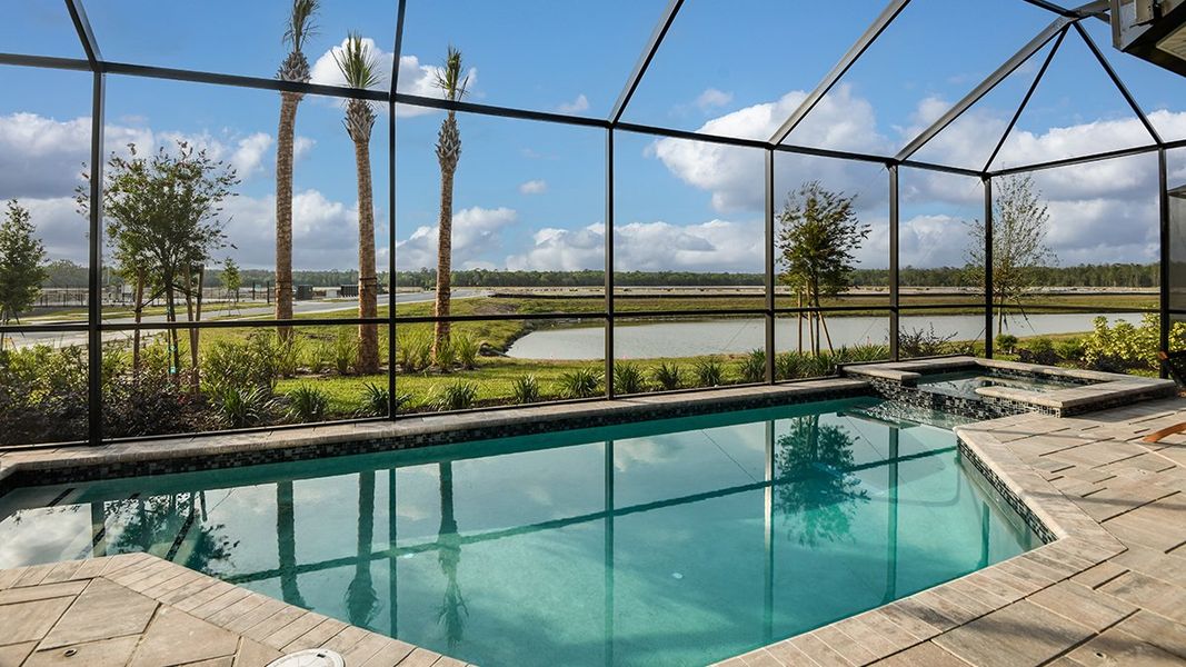 Representative exterior details of a home built from the Pallazio by Taylor Morrison in Esplanade at Westview, Kissimmee (Image 3). Representative exterior details of a home built from the Pallazio by Taylor Morrison in Esplanade at Westview, Kissimmee (Image 3).