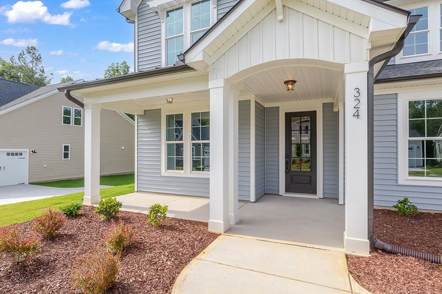 Representative exterior details of a home built from the The Hampton by RobuckHomes in Baylee Ridge, Selma (Image 53). Representative exterior details of a home built from the The Hampton by RobuckHomes in Baylee Ridge, Selma (Image 53).