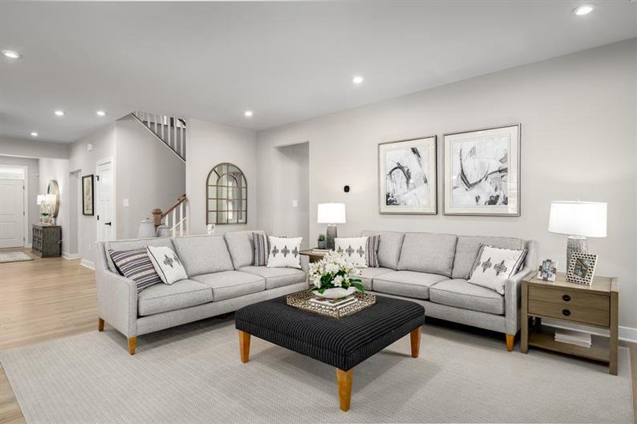 Representative furnished interior of a home built from the Greenwood by Ryan Homes in Windsor Estates, Walhalla (Image 6).