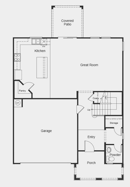 2D floor plan layout for the Plan 2287 by KB Home in The Traditions at Teravalis, Buckeye, AZ (Image 3). 2D floor plan layout for the Plan 2287 by KB Home in The Traditions at Teravalis, Buckeye, AZ (Image 3).