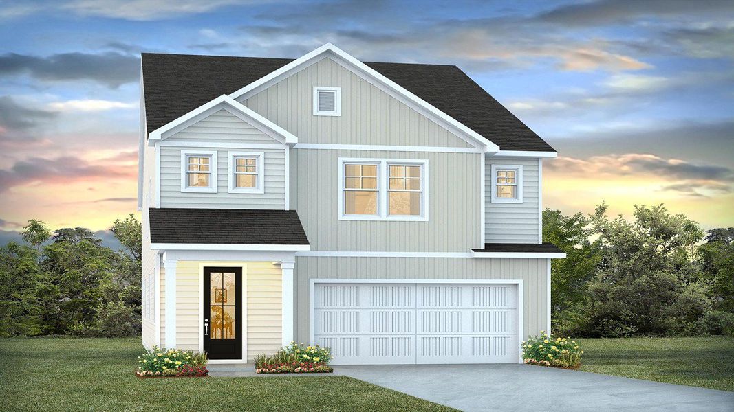 Representative exterior photo of a completed home built from the Iris by D.R. Horton in Berkeley Bay, Ridgeville, SC (Image 2). Representative exterior photo of a completed home built from the Iris by D.R. Horton in Berkeley Bay, Ridgeville, SC (Image 2).