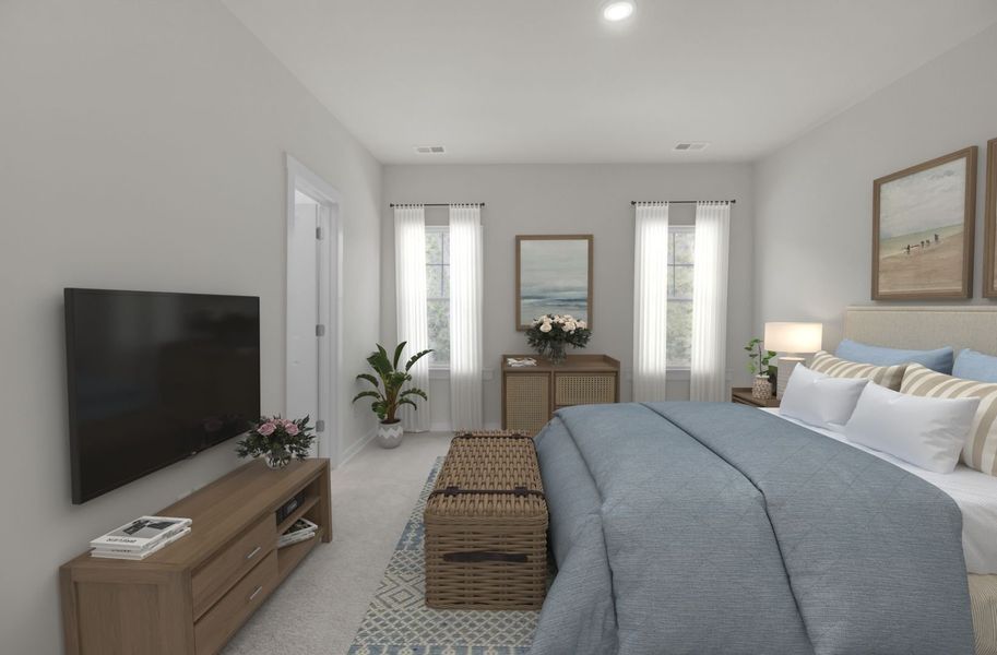 Furnished interior view inside a new home in Indigo Grove Townhomes, Johns Island (Image 12).