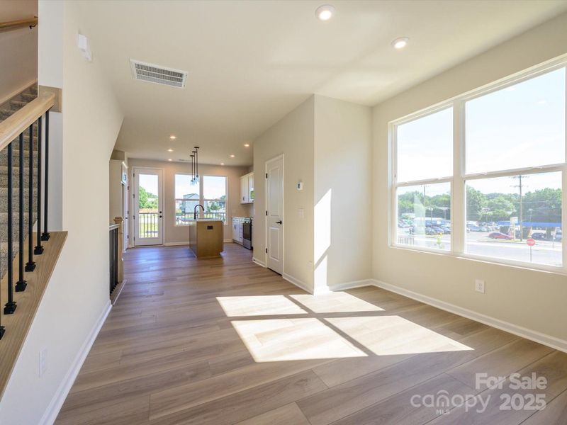 Perks of an end unit, added windows throughout the space.