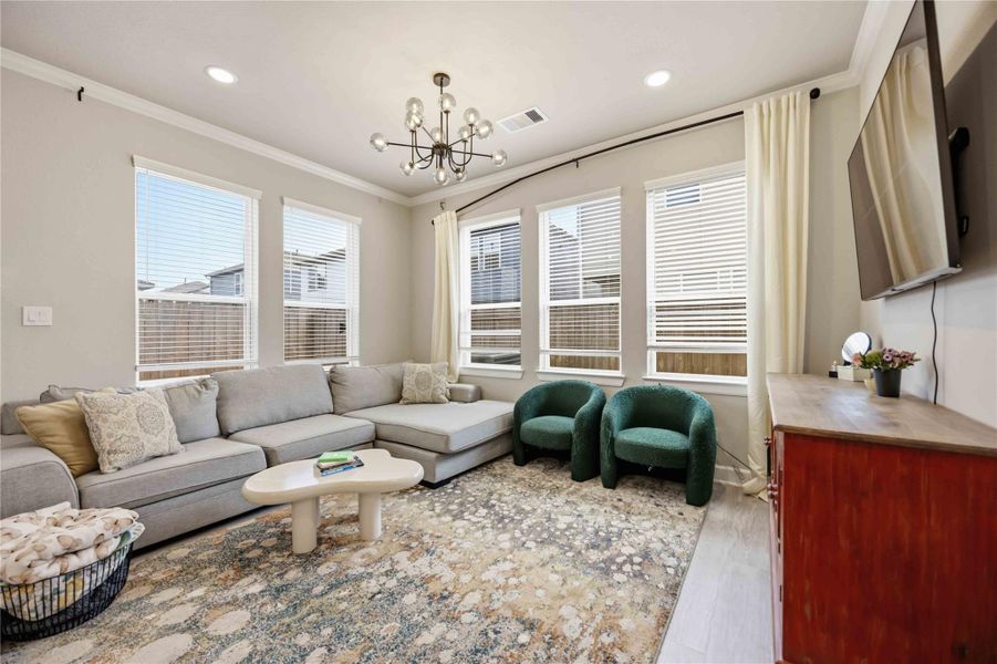 Furnished interior view inside a new home in , Houston (Image 6). Furnished interior view inside a new home in , Houston (Image 6).
