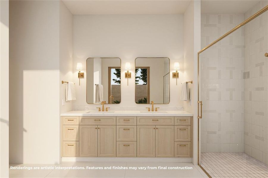 Furnished interior view inside a new home in , Orlando (Image 9).