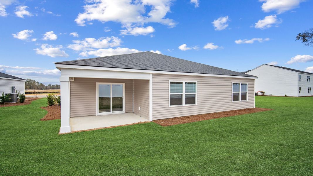 Exterior details and patio area of a home in The Retreat at East Argent, Ridgeland (Image 3).