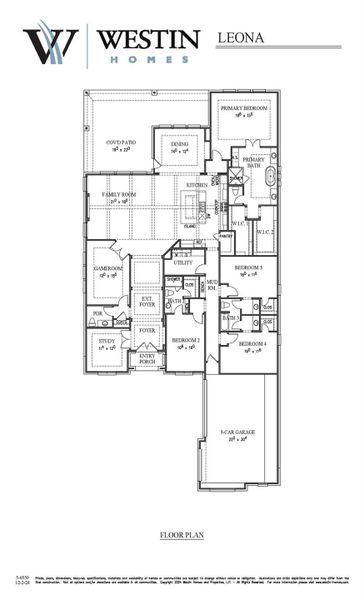 2D floor plan layout of this home in ARTAVIA®, Conroe, TX (Image 4).
