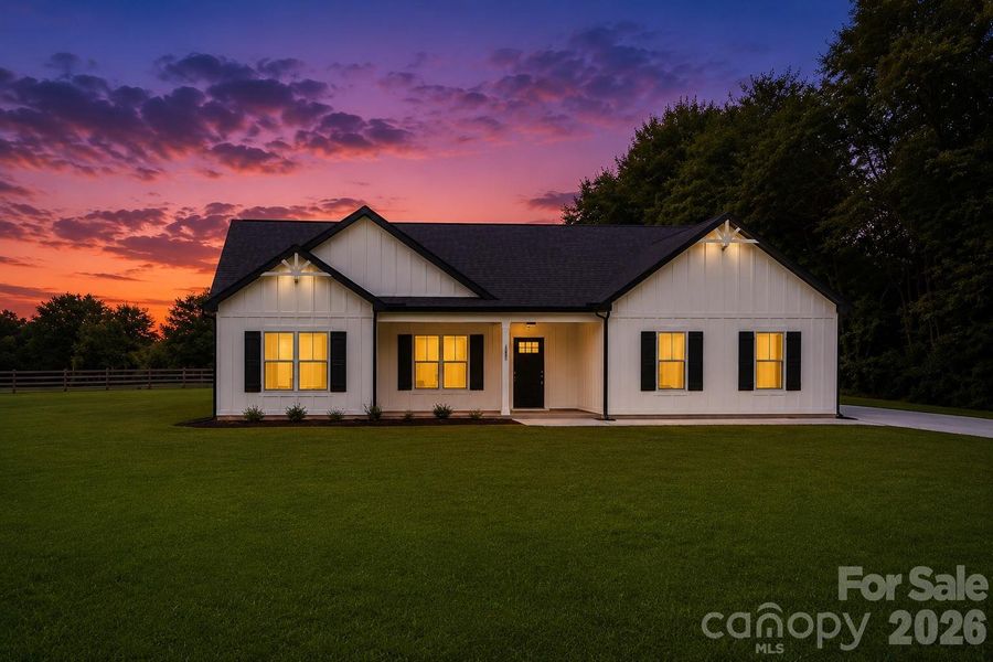 Front exterior of a new home in , Maiden, NC, highlighting curb appeal (Image 1). Front exterior of a new home in , Maiden, NC, highlighting curb appeal (Image 1).