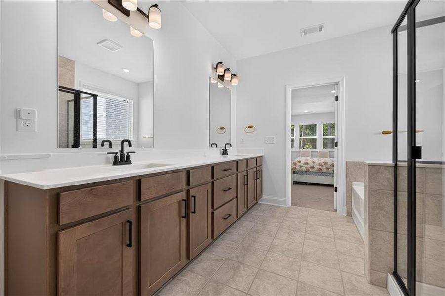 Furnished interior view inside a new home in Bailey Fence, Dacula (Image 17).