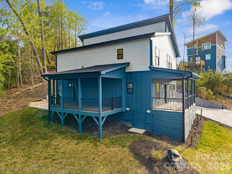 Exterior details and patio area of a home in , Arden (Image 30).