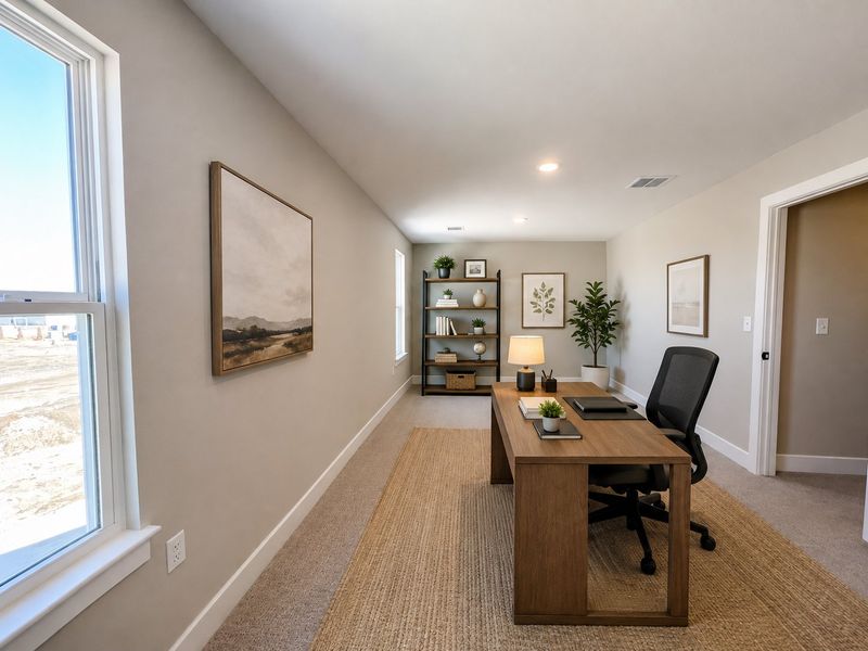 Representative furnished interior of a home built from the Hawthorne by Perfection Builders in Heritage Commons, Andover (Image 5).