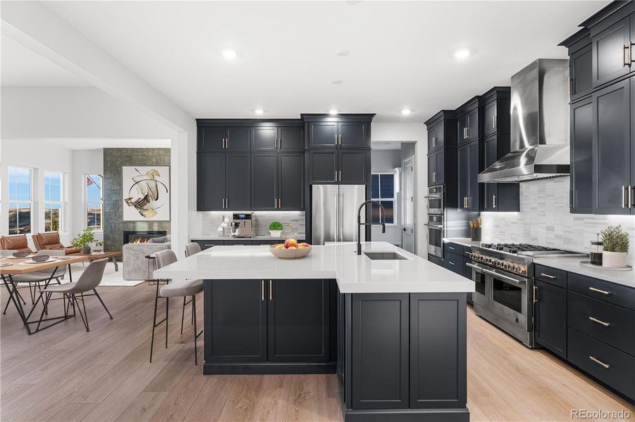 Furnished interior view inside a new home in Retreat at The Canyons, Castle Pines (Image 17).
