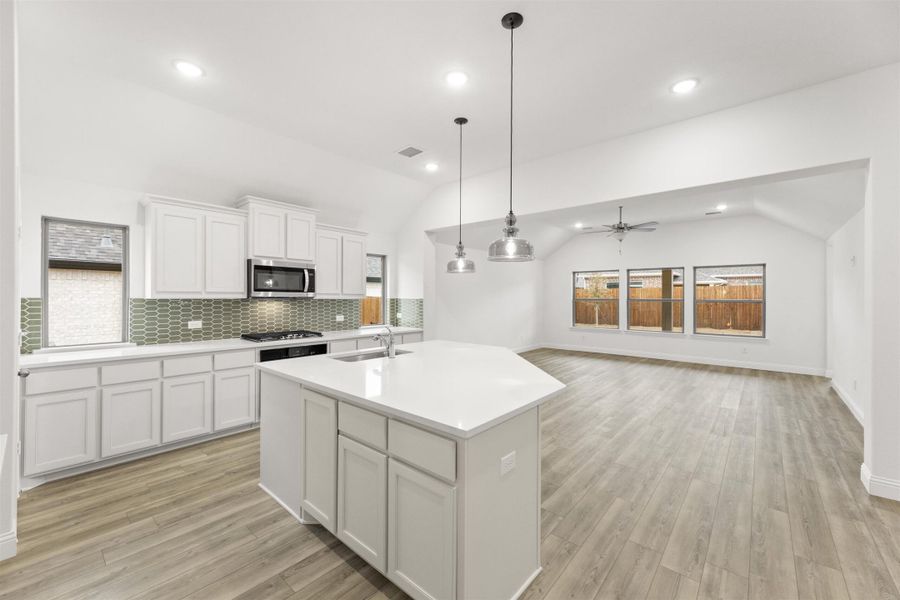 Furnished interior view inside a new home in Creekview Meadows, Pilot Point (Image 6).