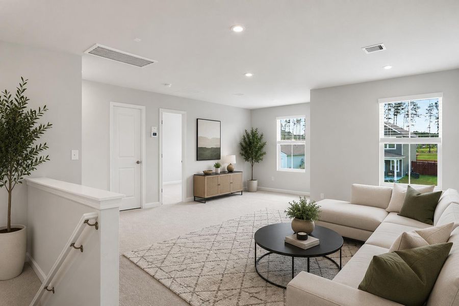 Furnished interior view inside a new home in Sanctuary Cove at Cane Bay, Summerville (Image 6). Furnished interior view inside a new home in Sanctuary Cove at Cane Bay, Summerville (Image 6).