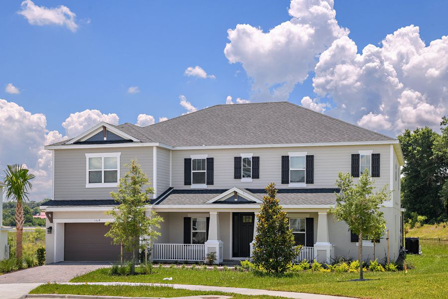 Representative exterior photo of a completed home built from the Tradewinds by Taylor Morrison in Ardisia Park, New Smyrna Beach, FL (Image 26). Representative exterior photo of a completed home built from the Tradewinds by Taylor Morrison in Ardisia Park, New Smyrna Beach, FL (Image 26).