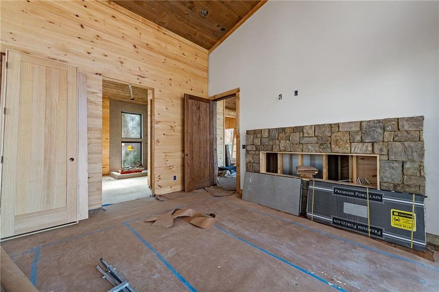 In-progress construction of a new home in , Blue Ridge, GA (Image 19).