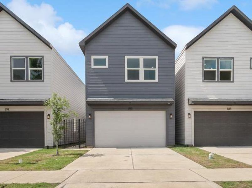 Front exterior of a new home in , Houston, TX, highlighting curb appeal (Image 2). Front exterior of a new home in , Houston, TX, highlighting curb appeal (Image 2).