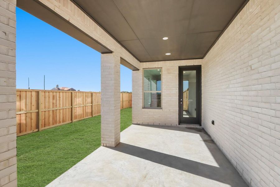 Exterior details and patio area of a home in Riceland: 42ft. lots, Mont Belvieu (Image 2). Exterior details and patio area of a home in Riceland: 42ft. lots, Mont Belvieu (Image 2).